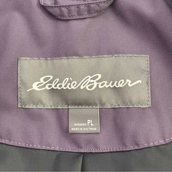 Eddie Bauer Weatheredge Plum Hooded Raincoat - Picture 3 of 7
